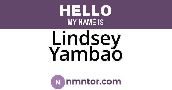 Lindsey Yambao