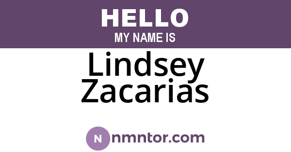 Lindsey Zacarias