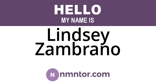 Lindsey Zambrano