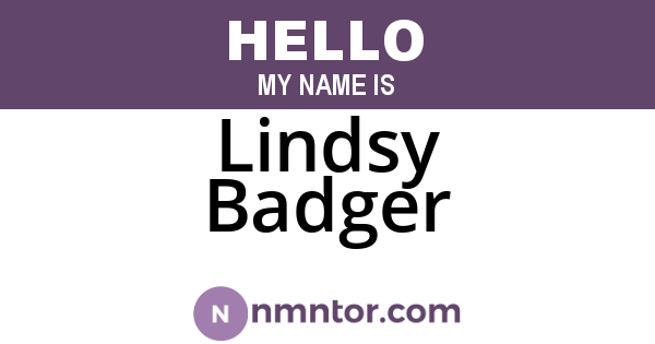 Lindsy Badger