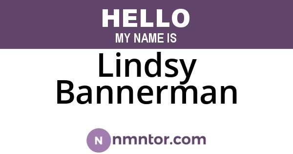 Lindsy Bannerman