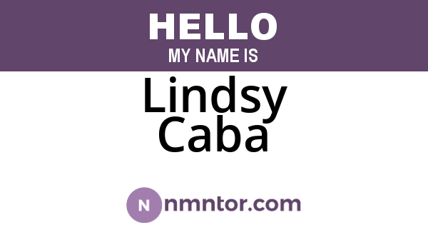 Lindsy Caba