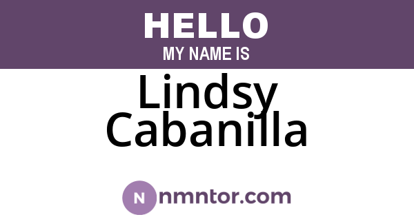 Lindsy Cabanilla
