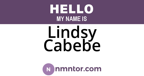 Lindsy Cabebe