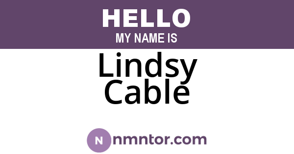 Lindsy Cable
