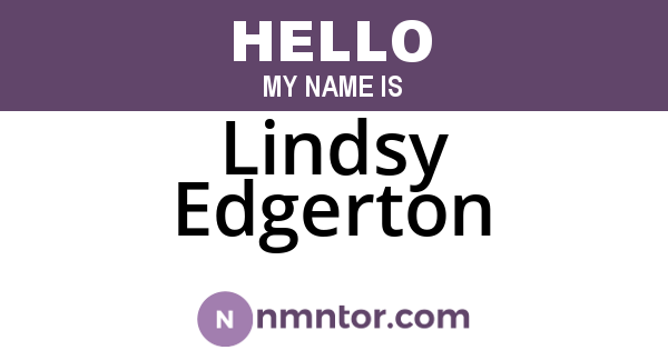 Lindsy Edgerton
