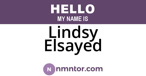 Lindsy Elsayed