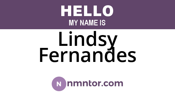 Lindsy Fernandes