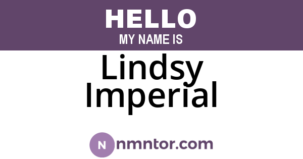 Lindsy Imperial