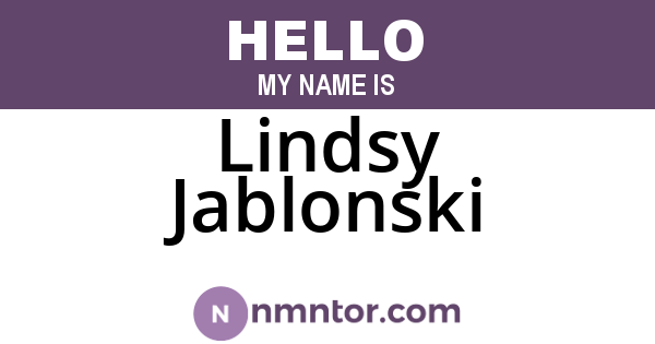 Lindsy Jablonski