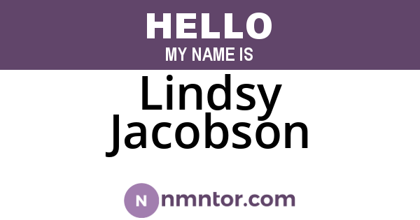 Lindsy Jacobson