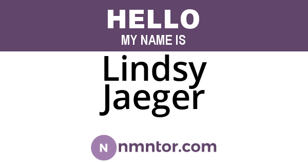 Lindsy Jaeger