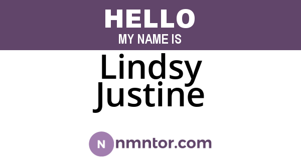 Lindsy Justine
