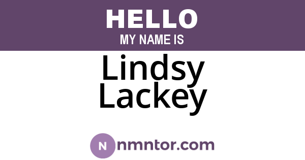 Lindsy Lackey