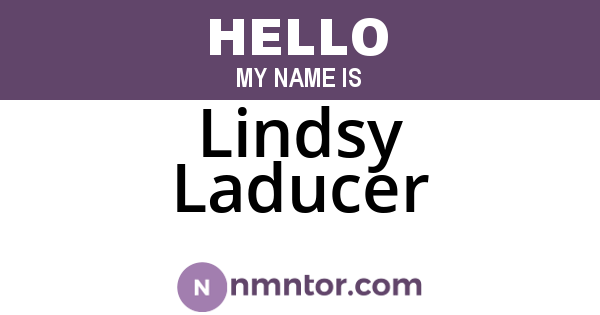 Lindsy Laducer