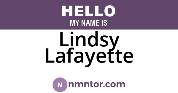 Lindsy Lafayette