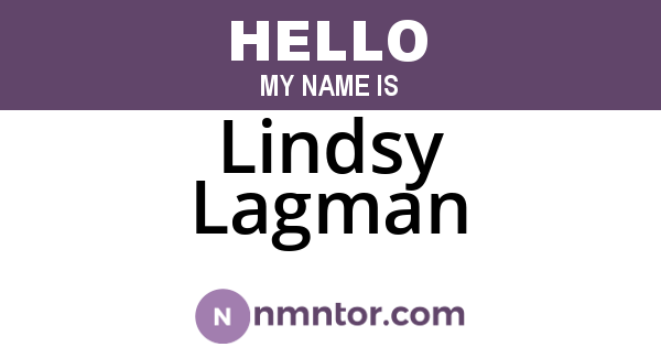 Lindsy Lagman