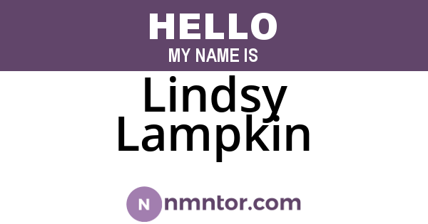 Lindsy Lampkin