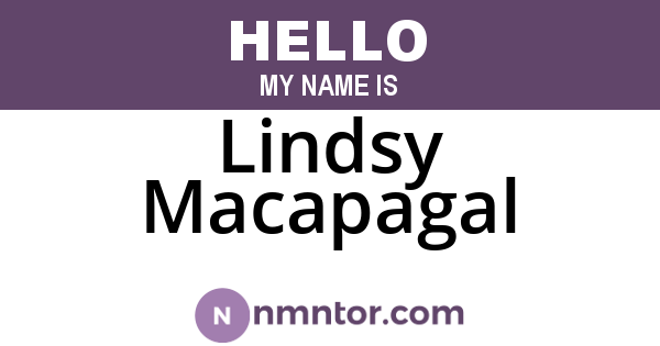 Lindsy Macapagal