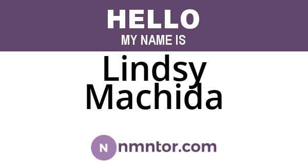 Lindsy Machida