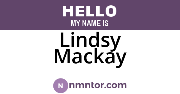 Lindsy Mackay