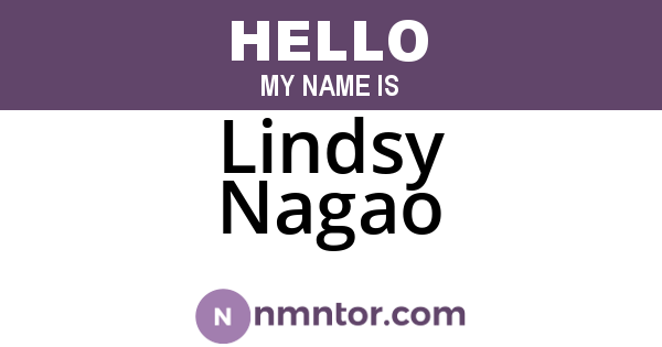 Lindsy Nagao
