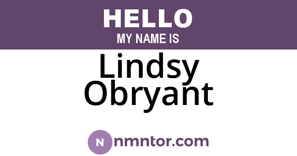 Lindsy Obryant