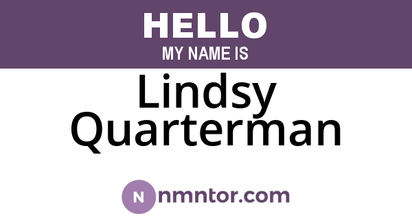 Lindsy Quarterman