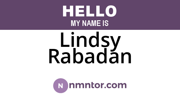 Lindsy Rabadan