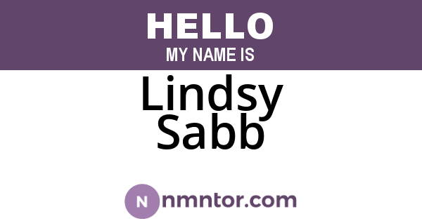 Lindsy Sabb