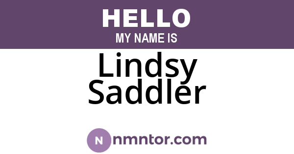 Lindsy Saddler