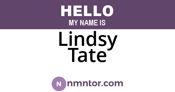 Lindsy Tate