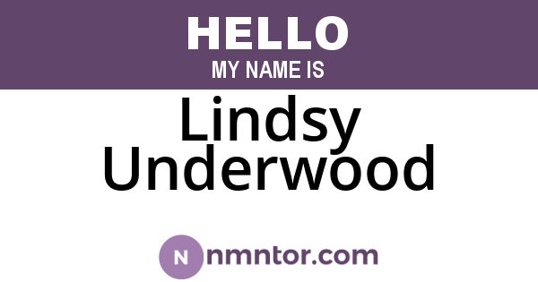 Lindsy Underwood