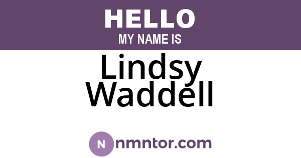 Lindsy Waddell