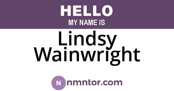 Lindsy Wainwright