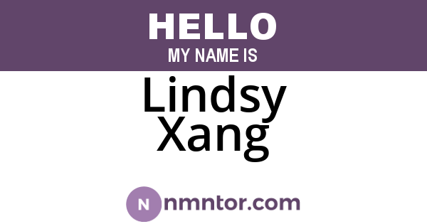 Lindsy Xang