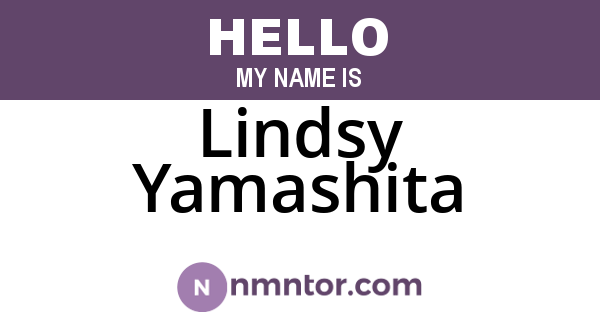 Lindsy Yamashita