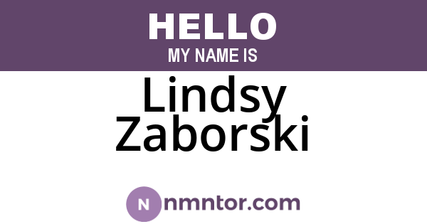 Lindsy Zaborski