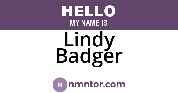 Lindy Badger