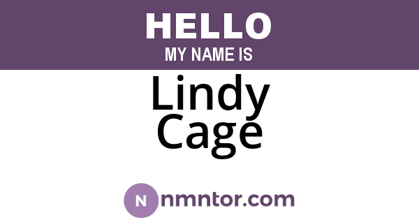 Lindy Cage