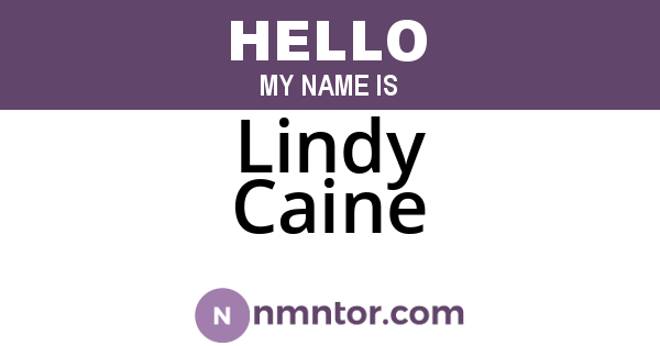 Lindy Caine