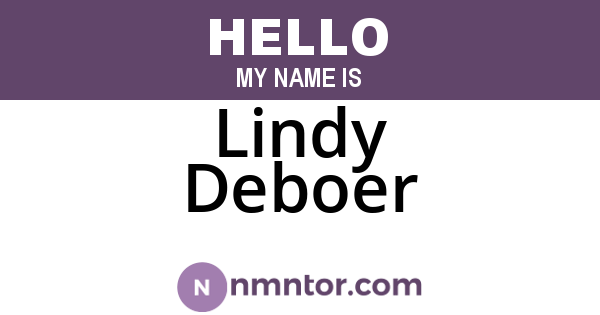 Lindy Deboer