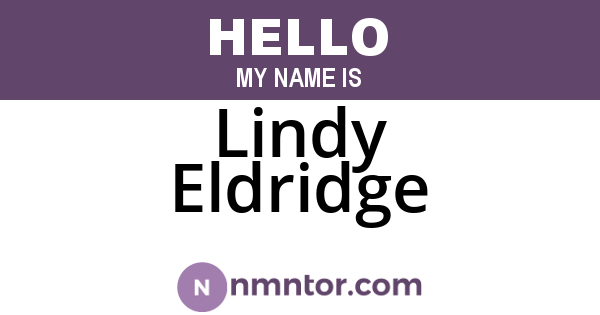 Lindy Eldridge