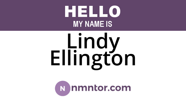 Lindy Ellington