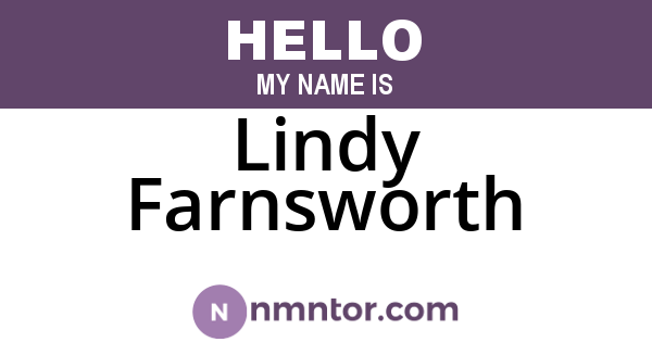 Lindy Farnsworth