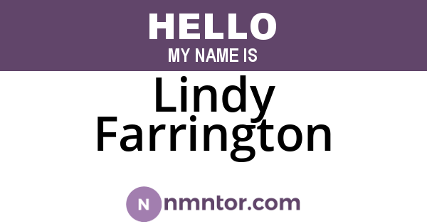 Lindy Farrington