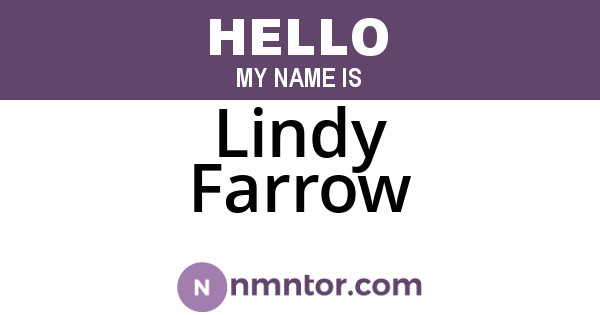 Lindy Farrow