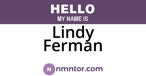 Lindy Ferman