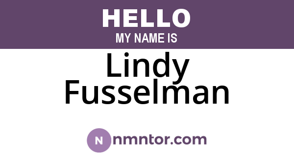 Lindy Fusselman