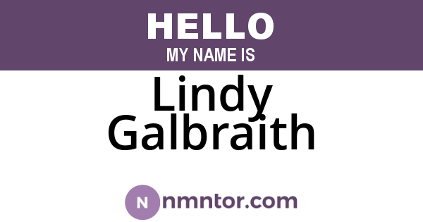 Lindy Galbraith